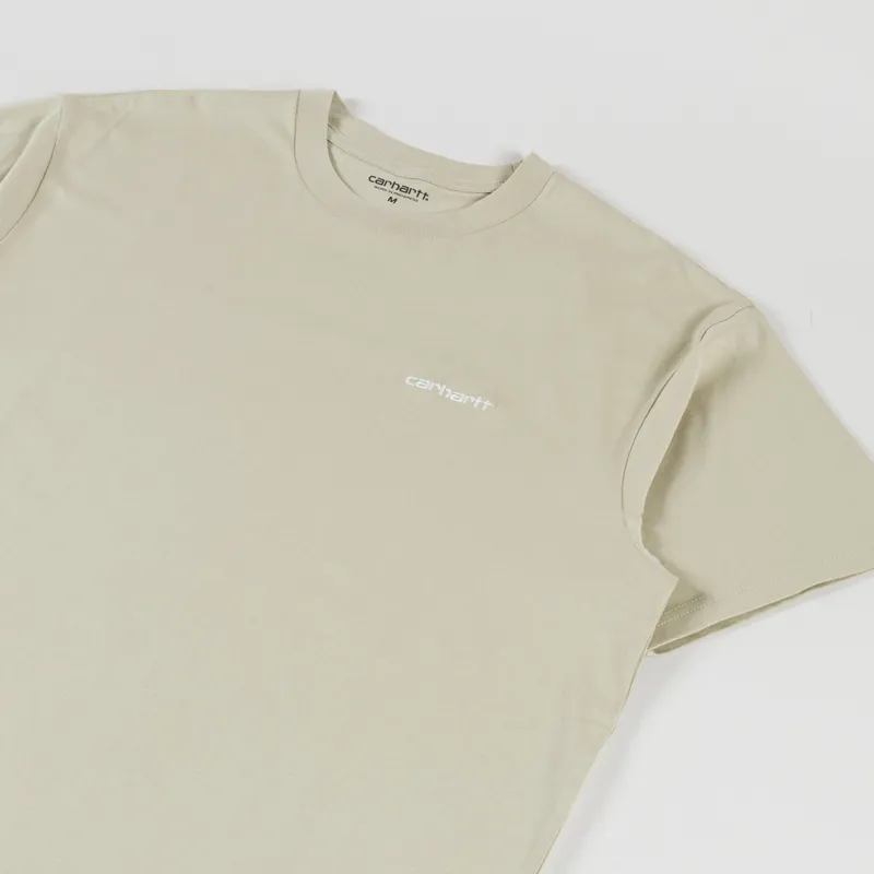 Carhartt WIP Script Embroidery T Shirt Barchan White-1