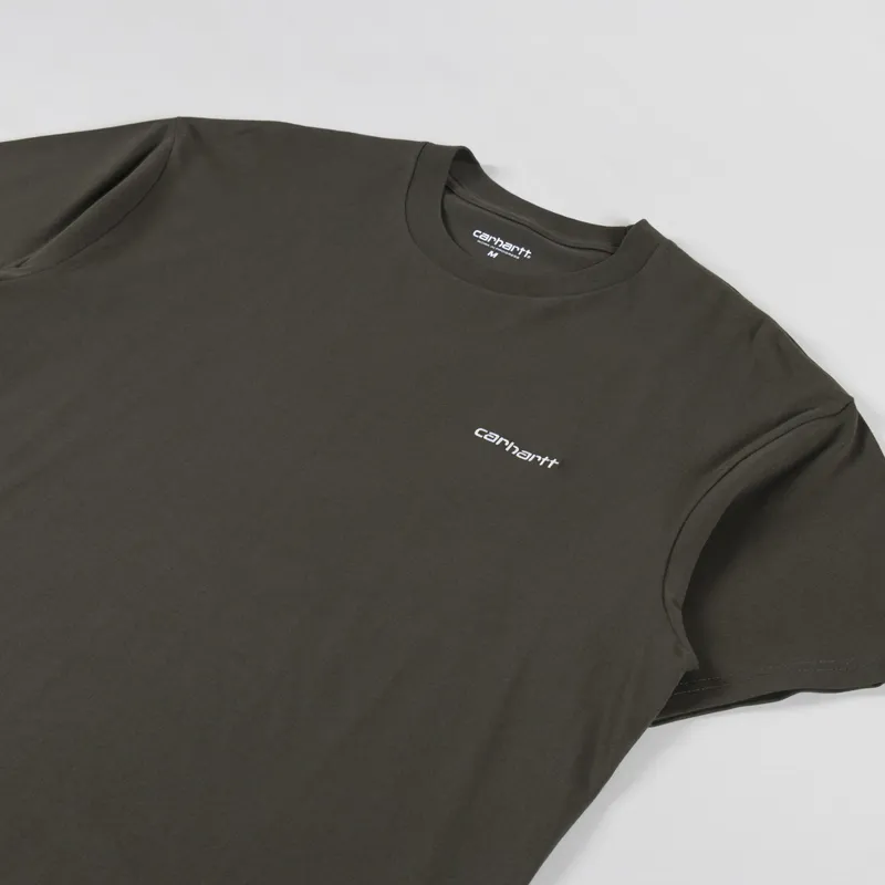 Carhartt WIP Script Embroidery T Shirt Cypress White-1