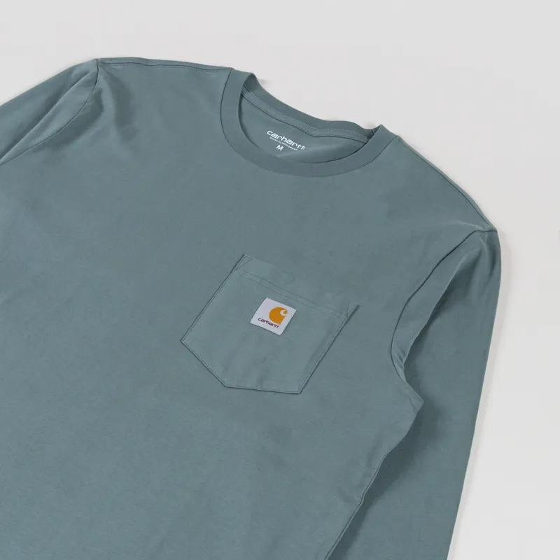 Carhartt WIP Long Sleeve Pocket T Shirt Velvet Green-2