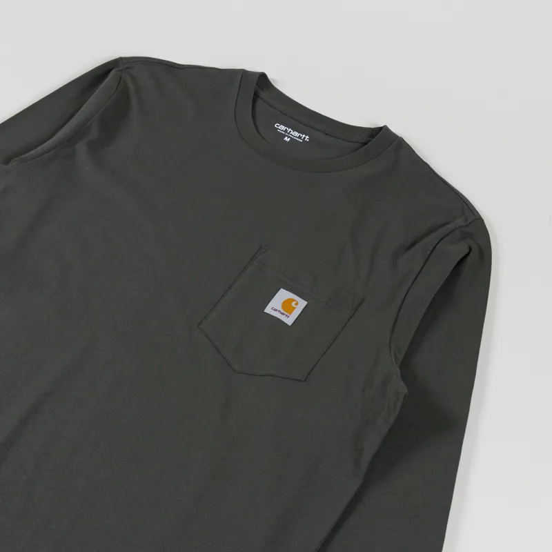 Carhartt WIP Long Sleeve Pocket T Shirt Oxide Green-1