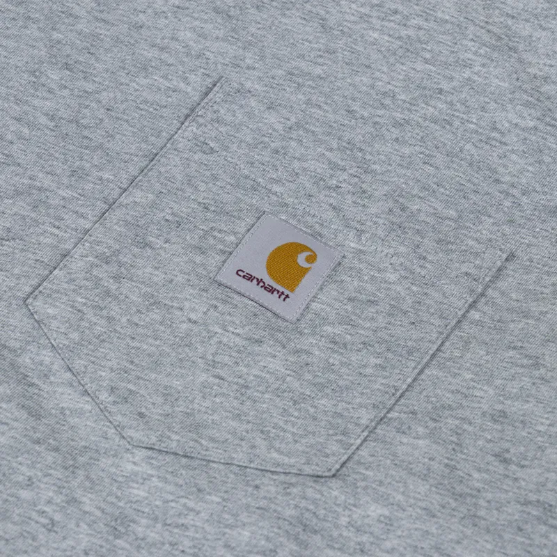 Carhartt WIP Long Sleeve Pocket T Shirt Grey Heather-4