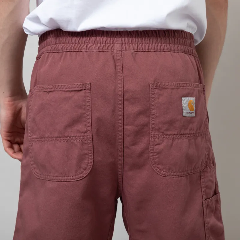 Carhartt WIP Flint Shorts Dusky Pink Garment Dyed-7