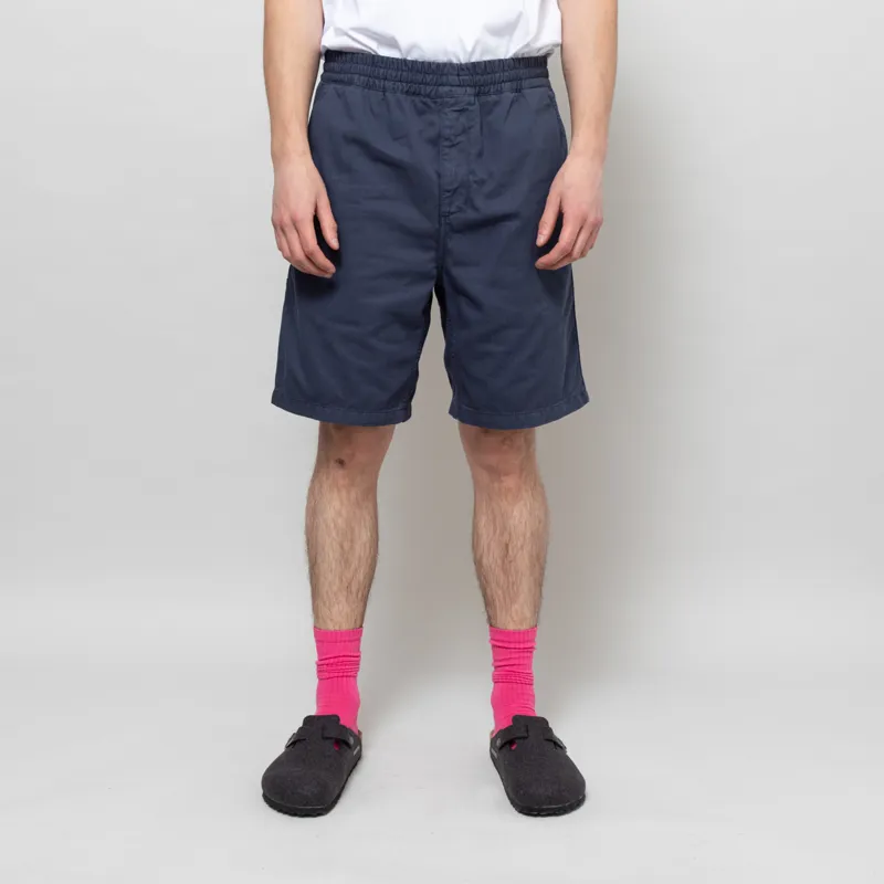 Carhartt WIP Flint Shorts Dusky Blue Garment Dyed