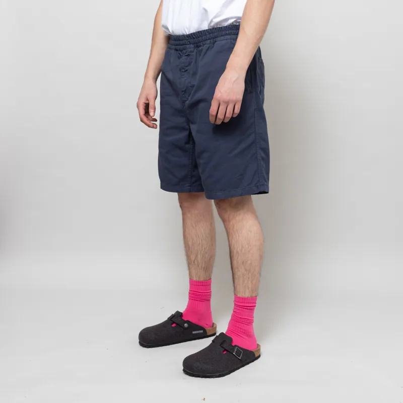 Carhartt WIP Flint Shorts Dusky Blue Garment Dyed-1