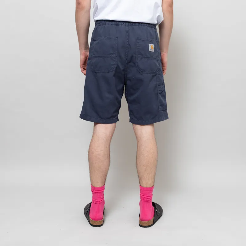 Carhartt WIP Flint Shorts Dusky Blue Garment Dyed-3