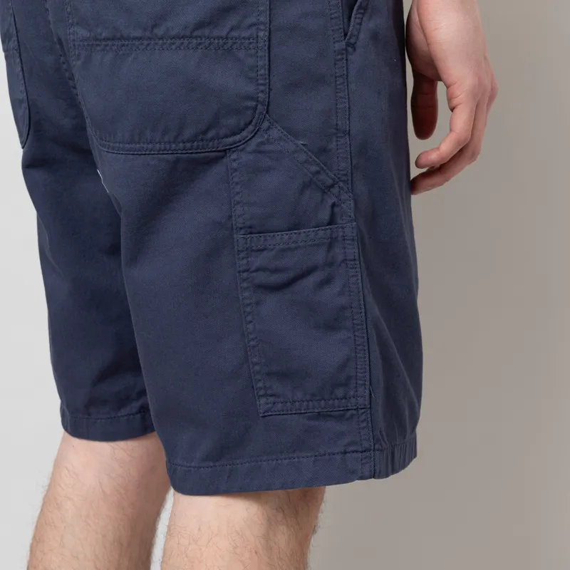 Carhartt WIP Flint Shorts Dusky Blue Garment Dyed-8
