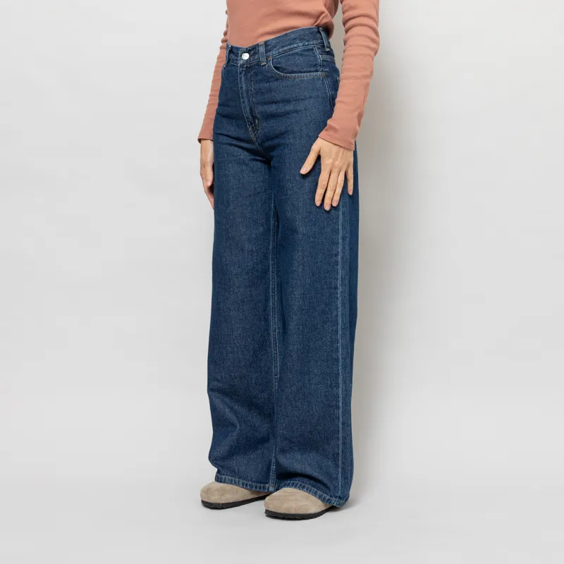 Carhartt WIP Womens Jane Pant Blue Stone Washed-1