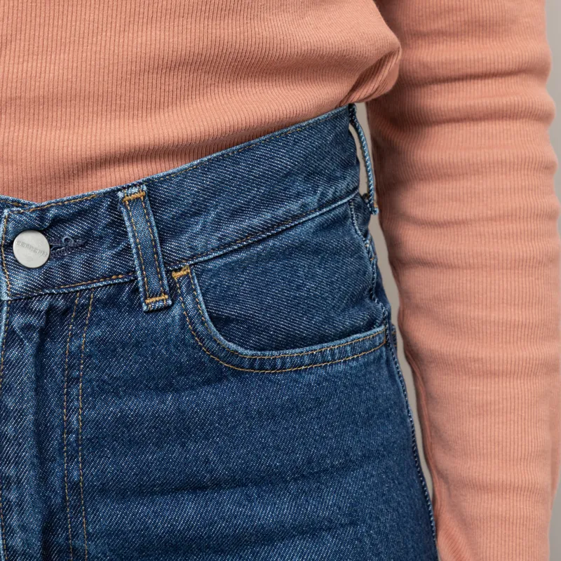 Carhartt WIP Womens Jane Pant Blue Stone Washed-8