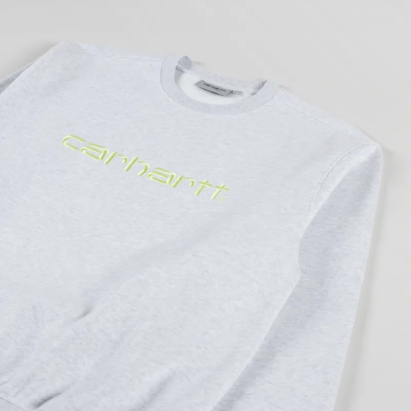 Carhartt WIP Sweat Ash Heather Air Green-2