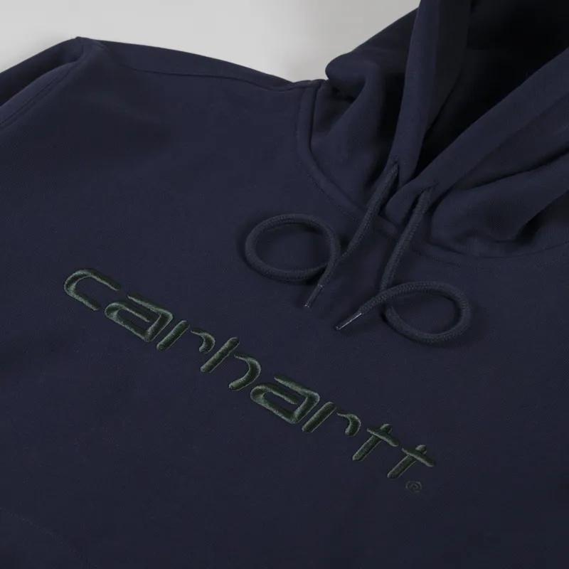 Carhartt WIP Hooded Sweat Dark Navy Dark Scarab-4