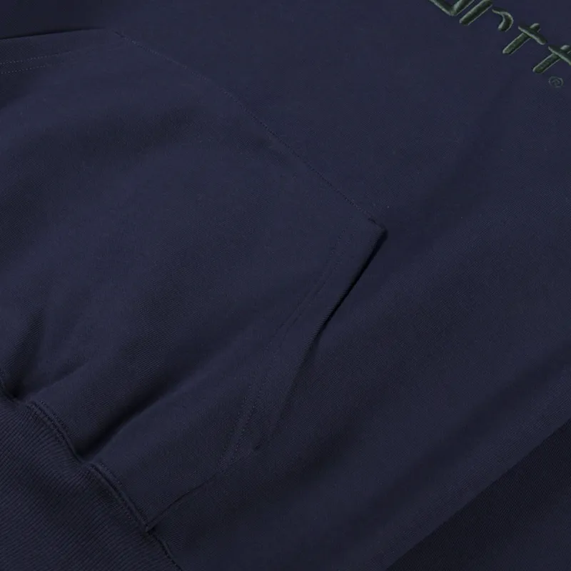Carhartt WIP Hooded Sweat Dark Navy Dark Scarab-5