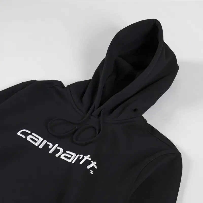 Carhartt WIP Hooded Sweat Black White-2