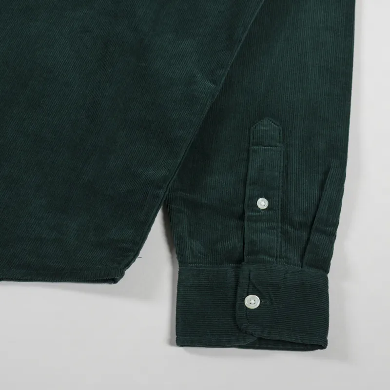 Carhartt WIP Long Sleeve Madison Fine Cord Shirt Conifer Wax-9