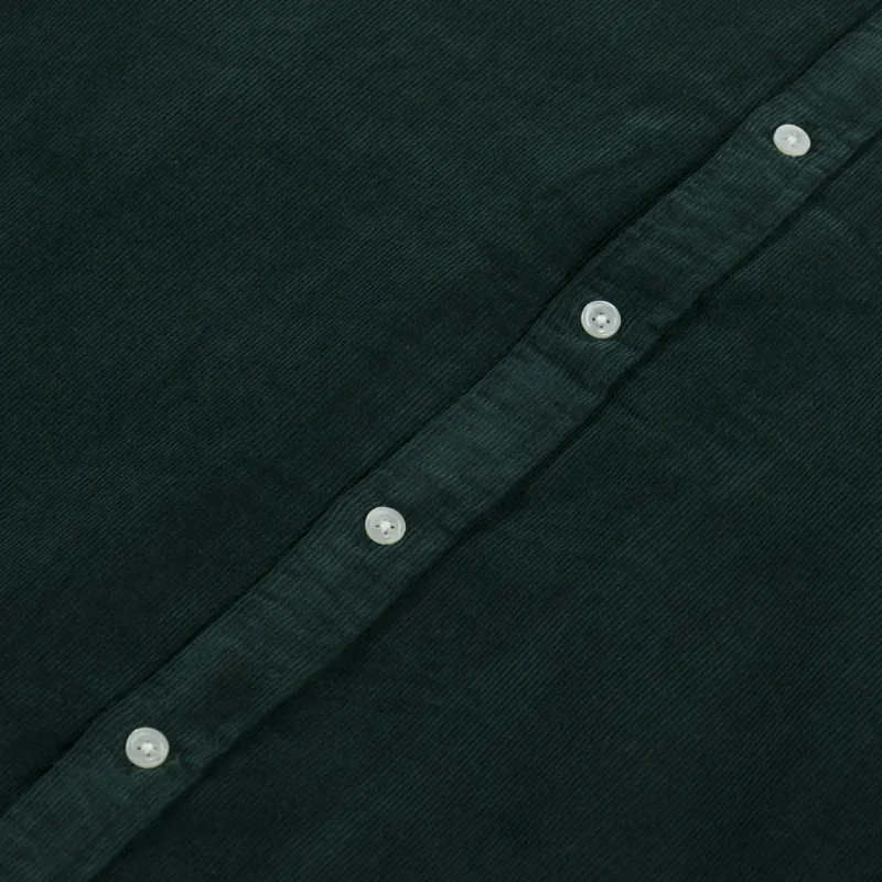 Carhartt WIP Long Sleeve Madison Fine Cord Shirt Conifer Wax-6