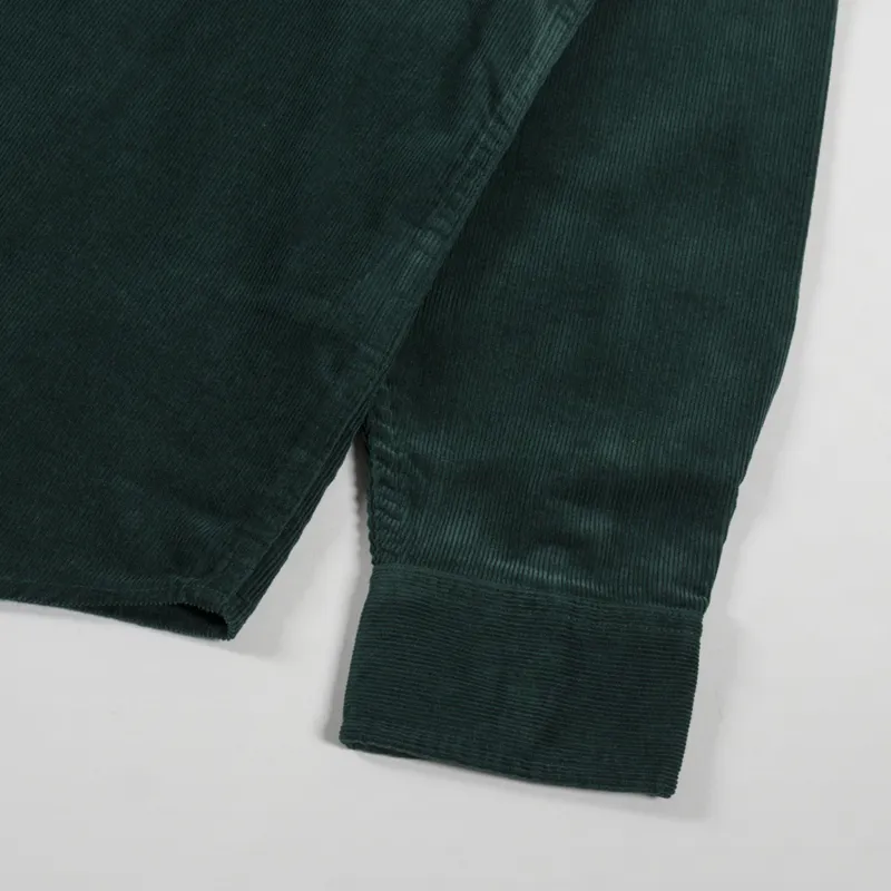 Carhartt WIP Long Sleeve Madison Fine Cord Shirt Conifer Wax-8