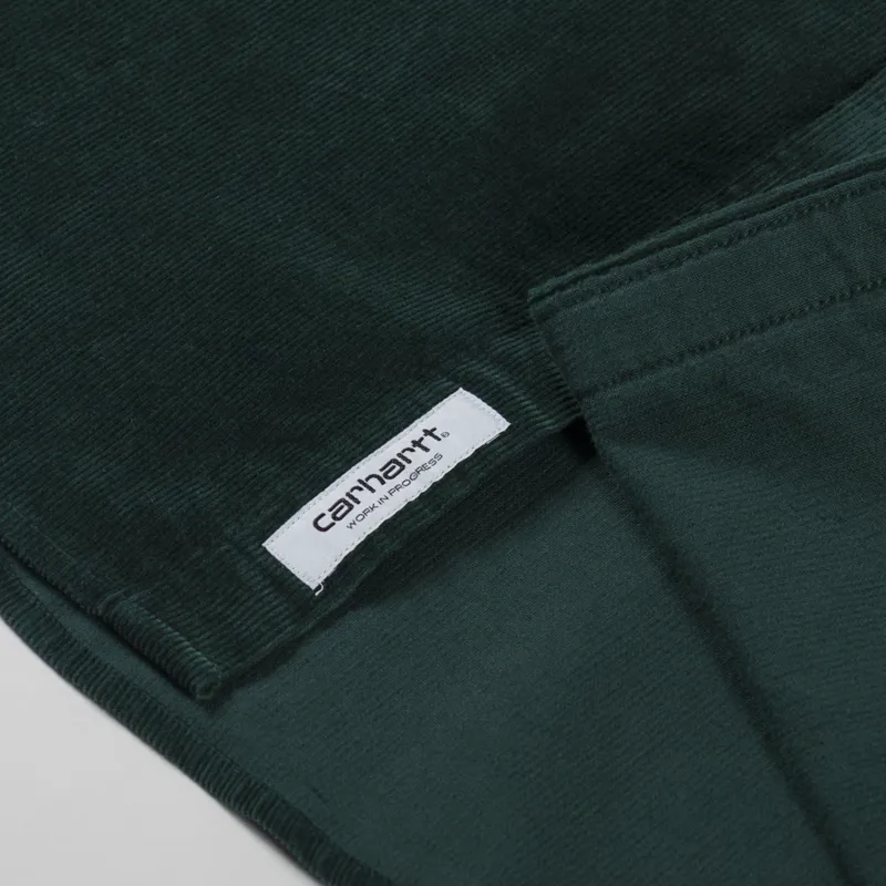 Carhartt WIP Long Sleeve Madison Fine Cord Shirt Conifer Wax-7