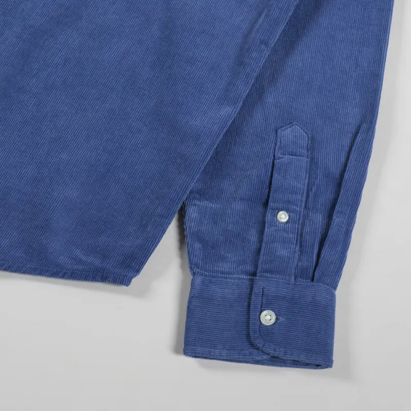 Carhartt WIP Long Sleeve Madison Fine Cord Shirt Blue Iris Wax-9