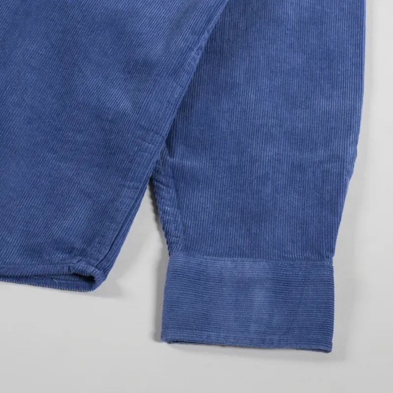 Carhartt WIP Long Sleeve Madison Fine Cord Shirt Blue Iris Wax-8