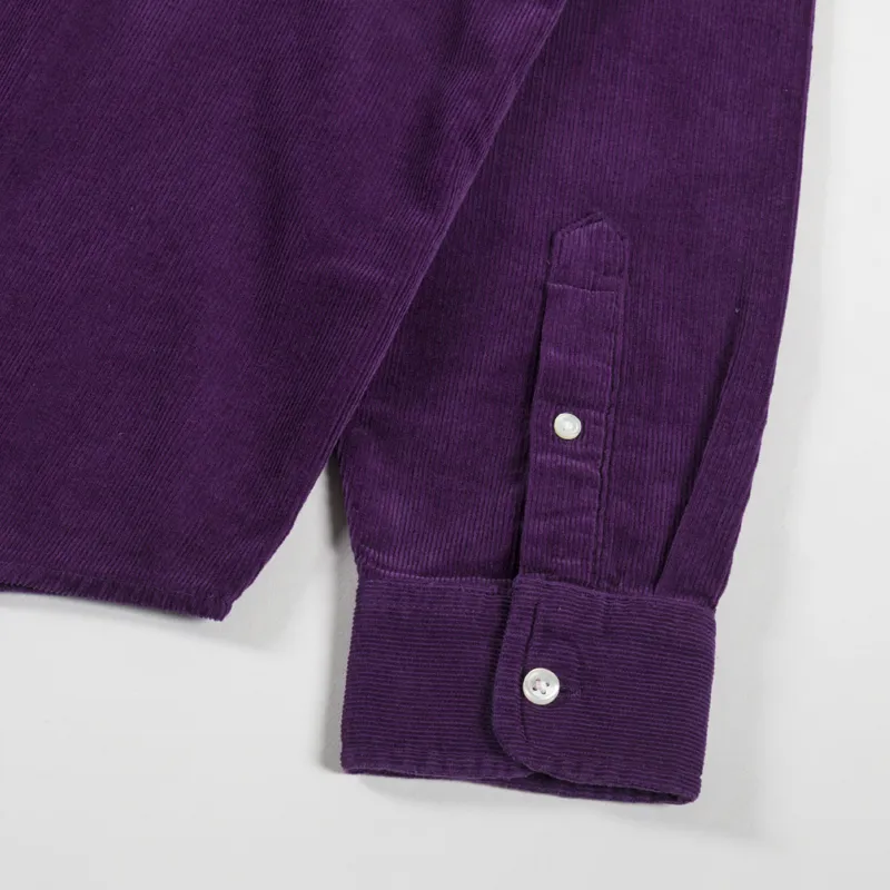 Carhartt WIP Long Sleeve Madison Fine Cord Shirt Huckleberry Wax-9