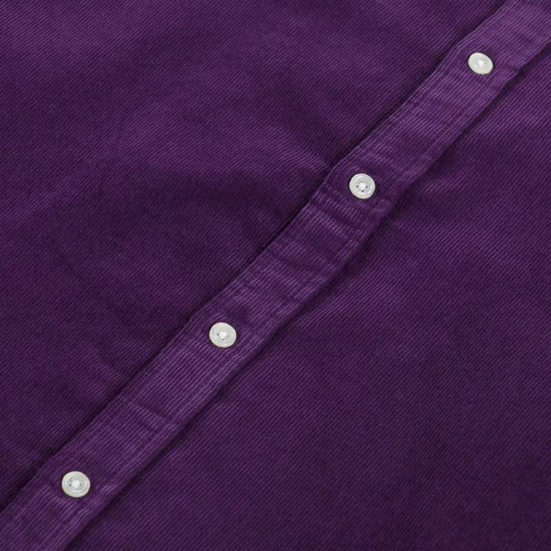 Carhartt WIP Long Sleeve Madison Fine Cord Shirt Huckleberry Wax-6