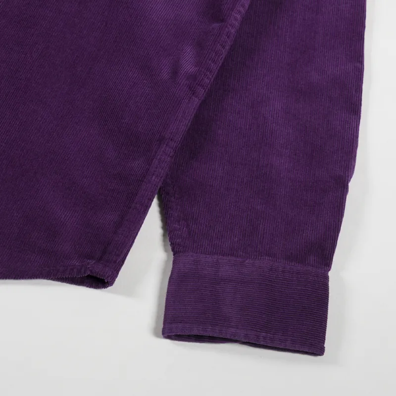 Carhartt WIP Long Sleeve Madison Fine Cord Shirt Huckleberry Wax-8