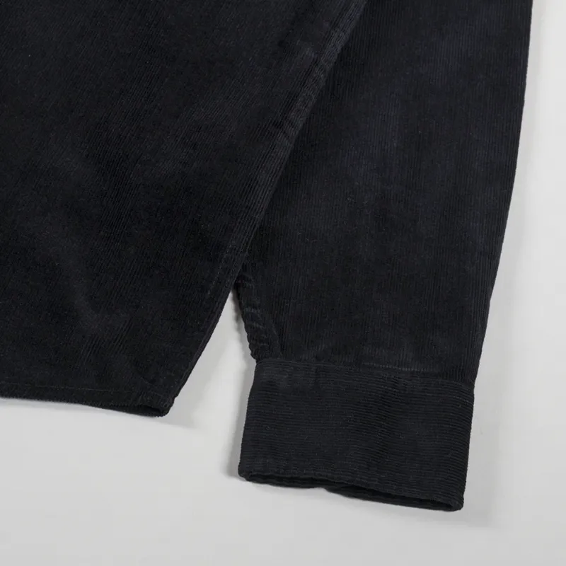 Carhartt WIP Long Sleeve Madison Fine Cord Shirt Black Wax-8