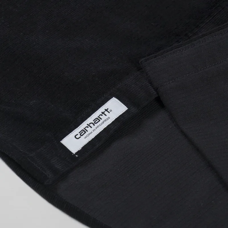 Carhartt WIP Long Sleeve Madison Fine Cord Shirt Black Wax-7