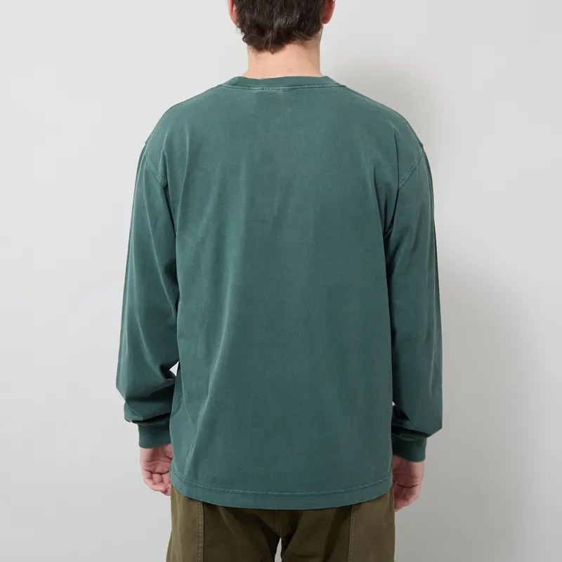 Carhartt WIP Long Sleeve Vista T Shirt Dark Scarab Garment Dyed-2