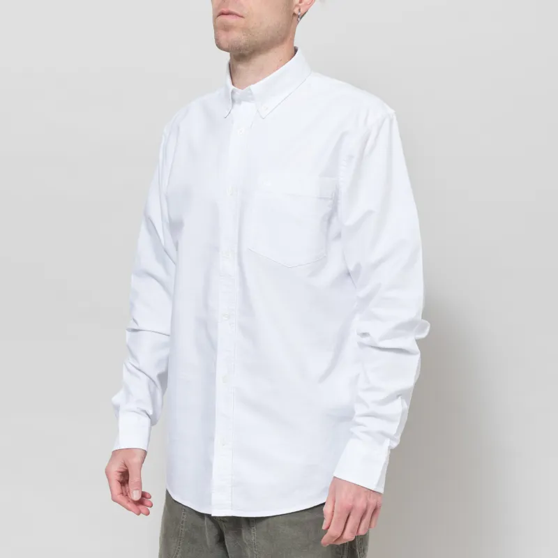 Carhartt WIP Long Sleeve C Logo Shirt White-1