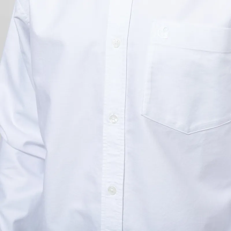 Carhartt WIP Long Sleeve C Logo Shirt White-4