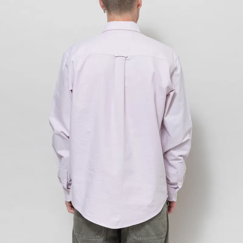Carhartt WIP Long Sleeve C Logo Shirt Hortensia White-2