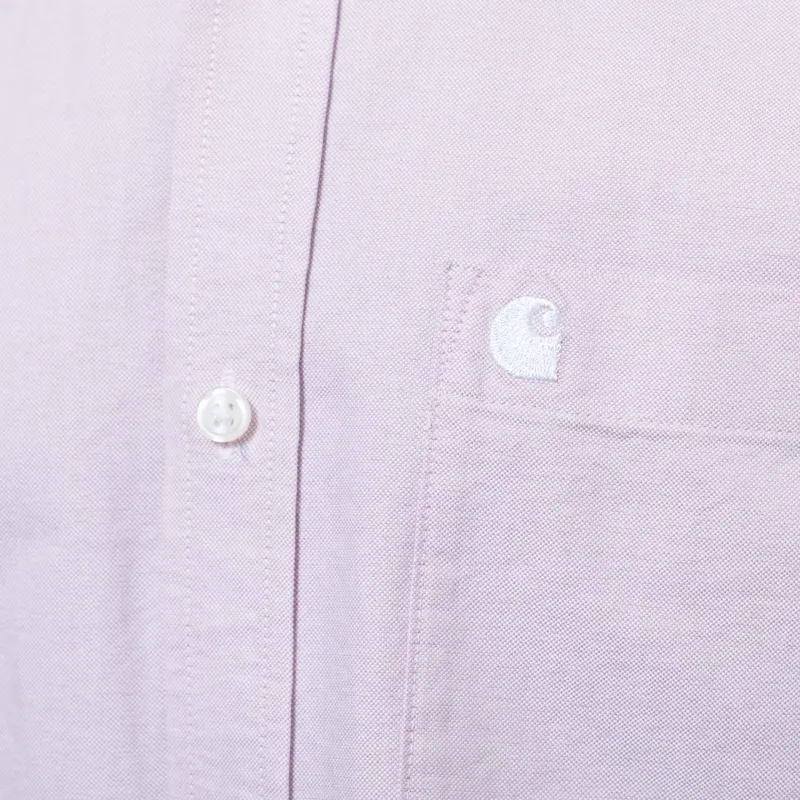 Carhartt WIP Long Sleeve C Logo Shirt Hortensia White-5