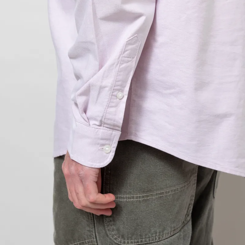 Carhartt WIP Long Sleeve C Logo Shirt Hortensia White-7
