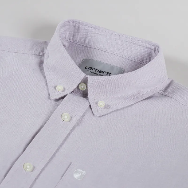 Carhartt WIP Long Sleeve C Logo Shirt Pink Fog White-4