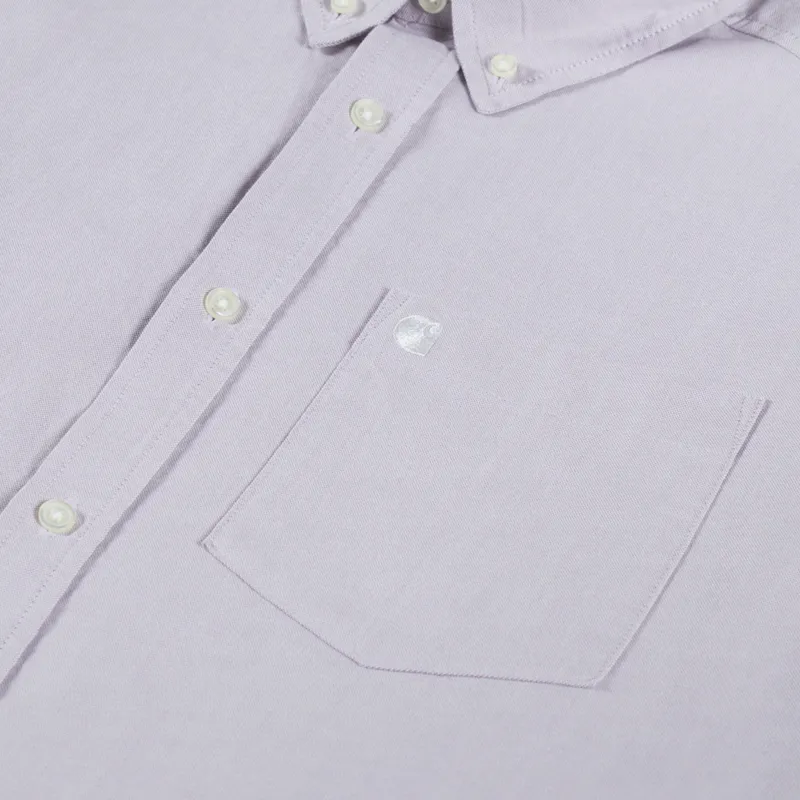 Carhartt WIP Long Sleeve C Logo Shirt Pink Fog White-6