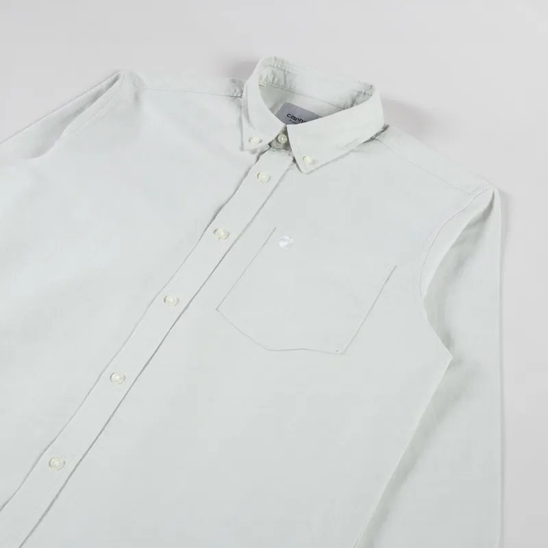 Carhartt WIP Long Sleeve C Logo Shirt Pale Olive White-2