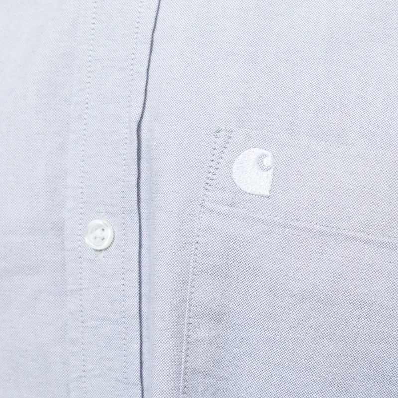 Carhartt WIP Long Sleeve C Logo Shirt Shady Grey White-5