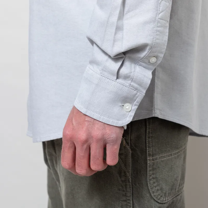 Carhartt WIP Long Sleeve C Logo Shirt Shady Grey White-6
