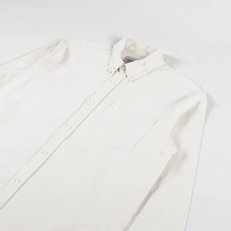 Carhartt WIP Long Sleeve C Logo Shirt Cornsilk White-2