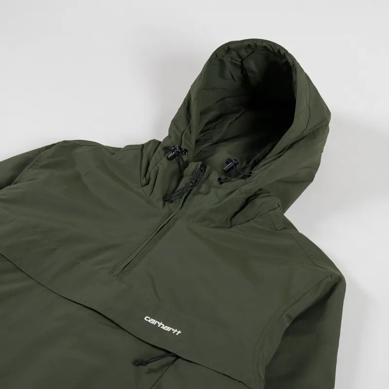 Carhartt WIP Windbreaker Pullover Office Green White-2