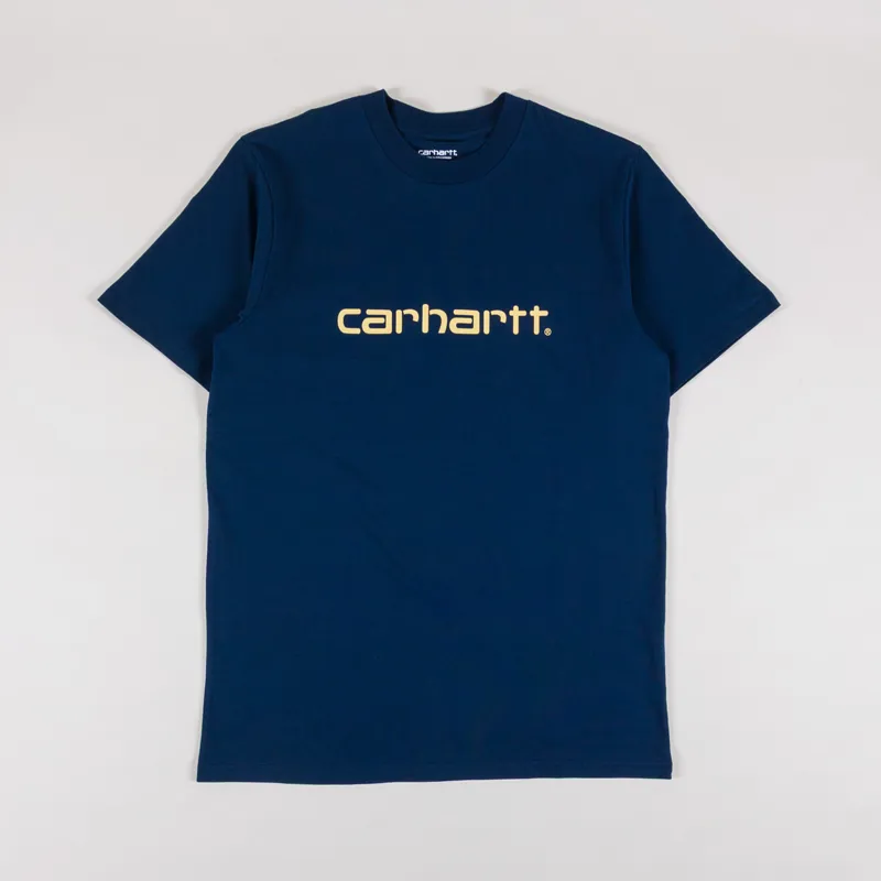 Carhartt WIP Script T Shirt Ink Air Yellow