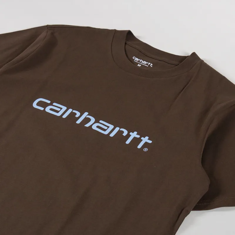 Carhartt WIP Script T Shirt Liberica Air Sky-1