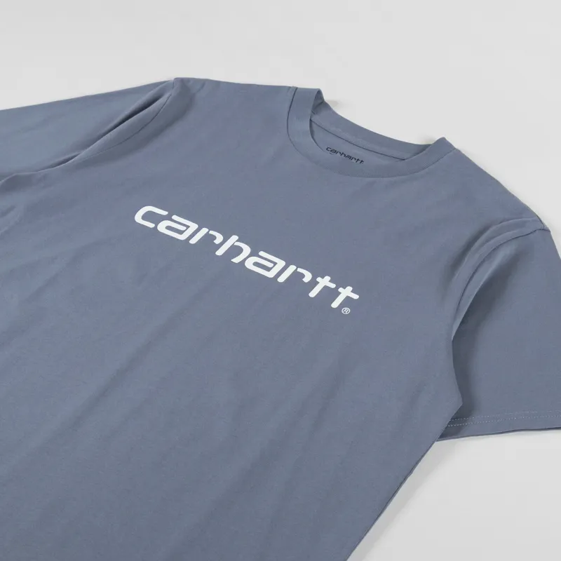 Carhartt WIP Script T Shirt Dove Grey Wax-1