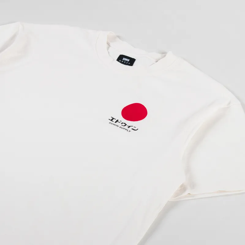 Edwin Japanese Sun Supply T Shirt Whisper White-1