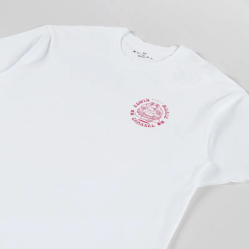 Edwin Music Channel T Shirt White Red-3