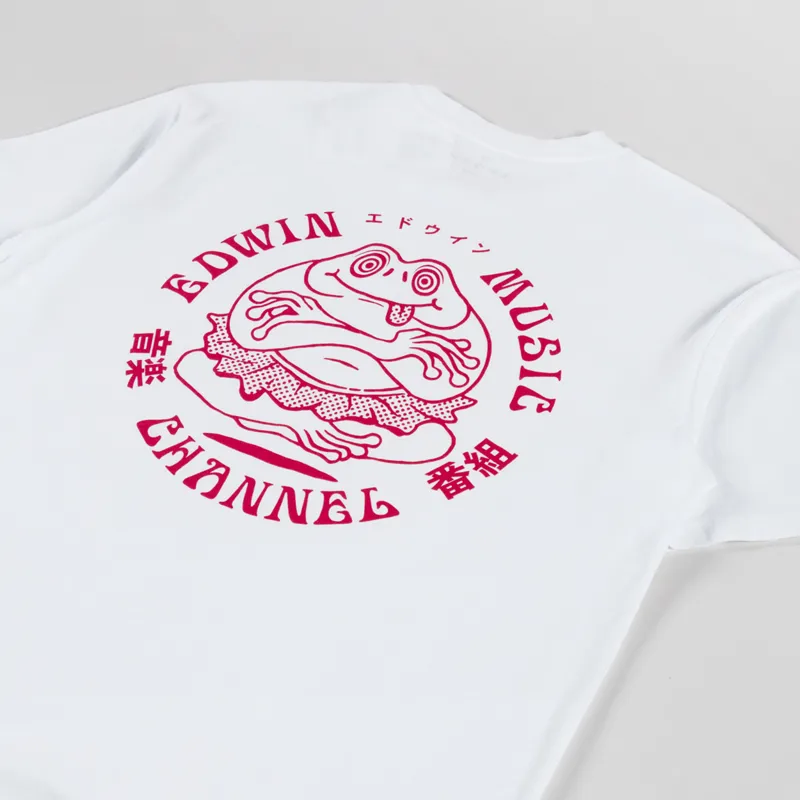 Edwin Music Channel T Shirt White Red-2