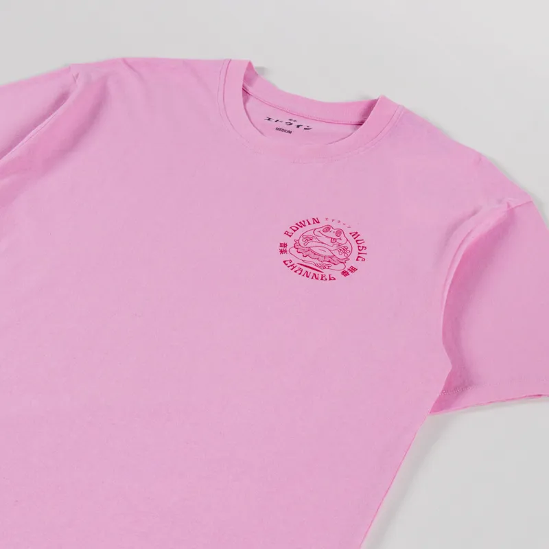 Edwin Music Channel T Shirt Begonia Pink-3