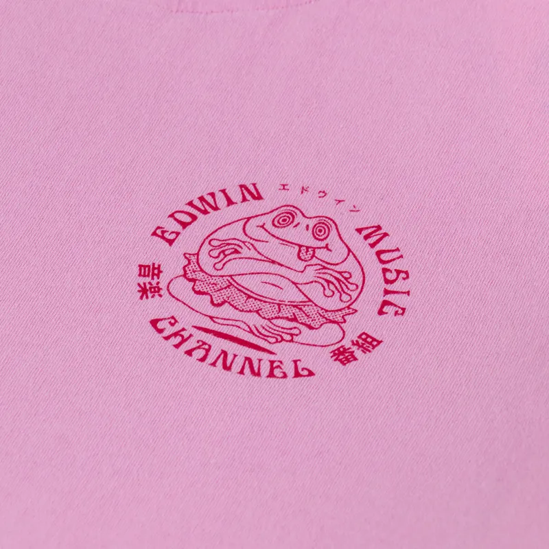 Edwin Music Channel T Shirt Begonia Pink-5