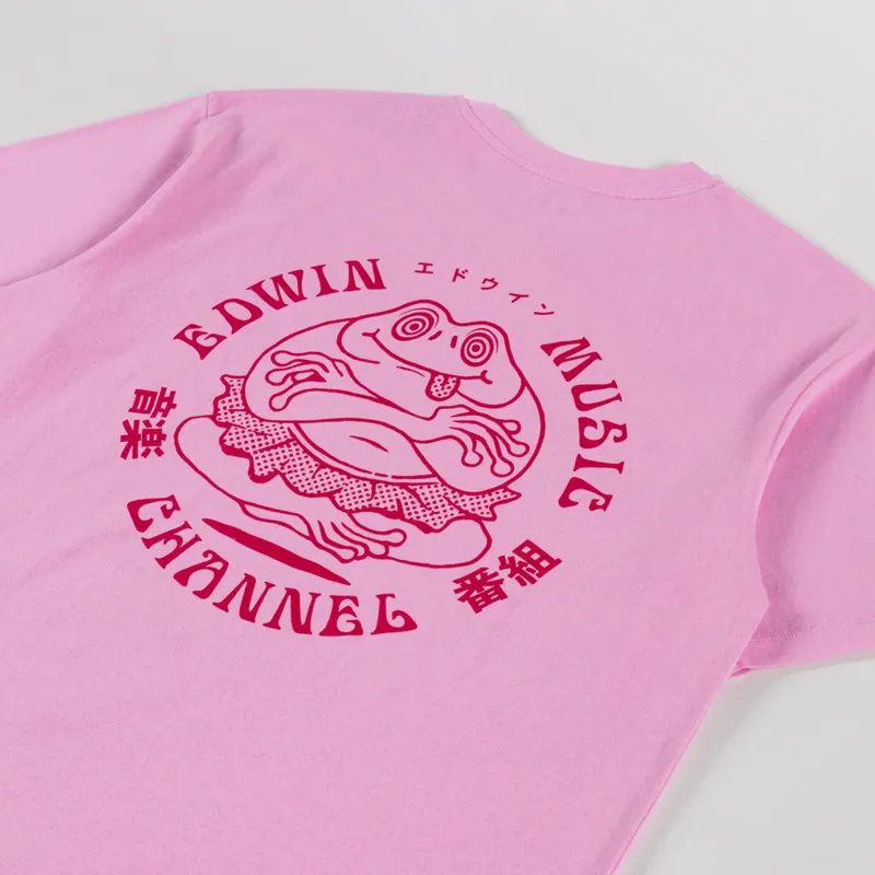 Edwin Music Channel T Shirt Begonia Pink-2