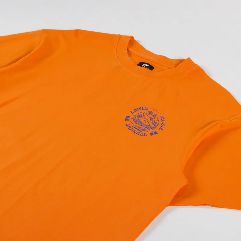 Edwin Music Channel T Shirt Orange Tiger-3